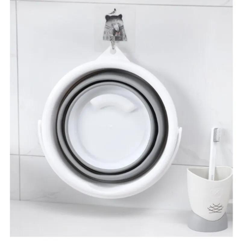 3L Collapsible Bucket Portable Folding Bucket Silicon Car Washing Bucket Outdoor Fishing Travel Camp  Household Storage