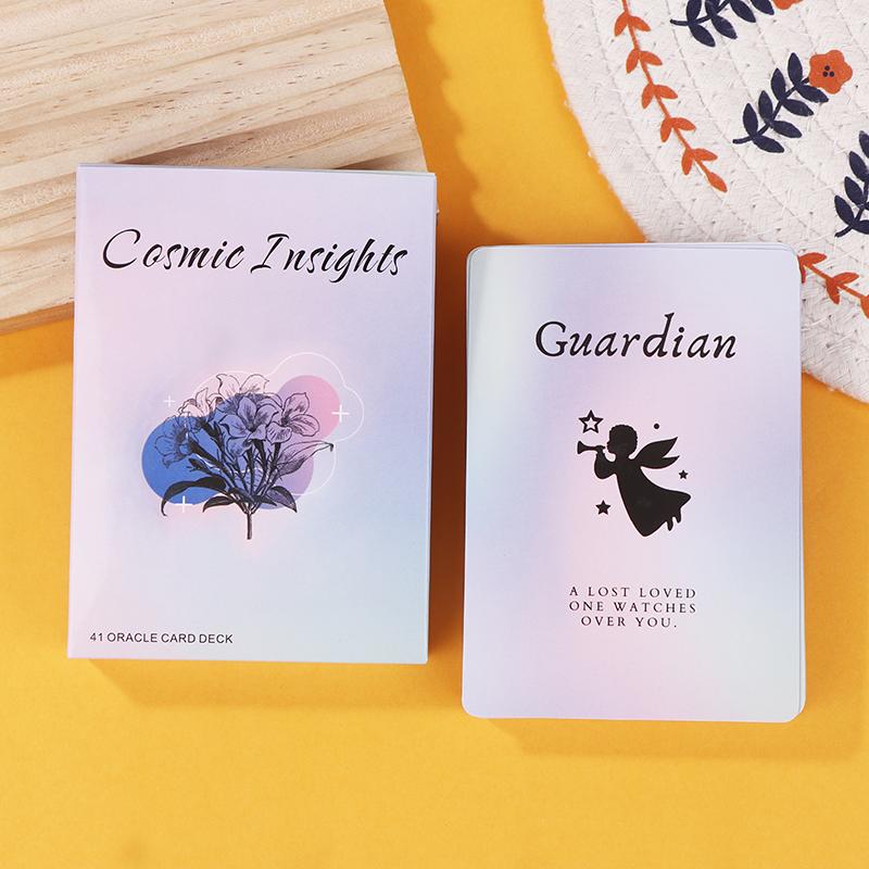 10.5*7.5cm Oracle Cards Cosmic Insights A 41 Card Deck For Daily Life Clarity English Version Fate Divination Prophecy Card