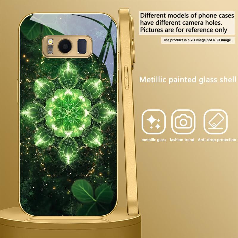 Kvetoucí zlatá mandala Pro Samsung Galaxy S26 S20 FE S21 S22 S23 Plus S24 Ultra S25Ultra S21+ S22Plus Zlatý skleněný kryt na telefon