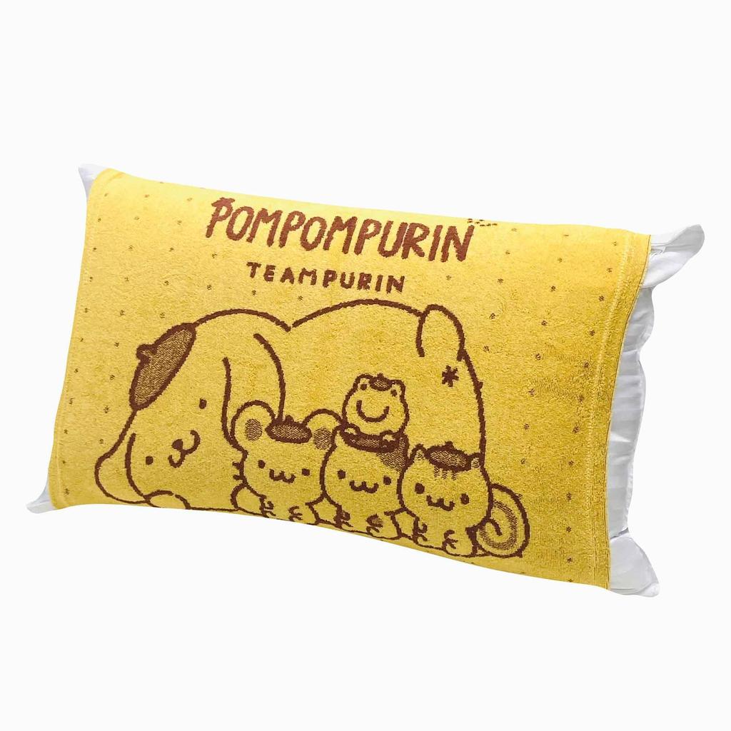 MORIPiLO Sanrio Pompompurin Terry Fabric Pillowcase and Stretchy 43x63cm 35x50cm Suitable for Parents and Cute Plush Sanrio Morishita Pillow (Soft