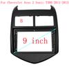 9 INCH Car Frame Fascia For Chevrolet Aveo 2 Sonic T300 2011-2015 Adapter Canbus Box Decoder Cable Radio Head Unit Panel Kit
