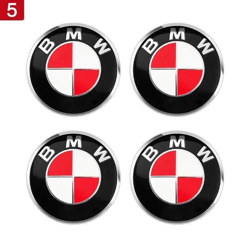 2025 Hot 4PCS 56MM 60MM 65MM Car Wheel Hub Center Caps Sticker Rim Cover Badge Emblem for BMW E39 E87 E60 E46 E53 E90 F10 F20 F2