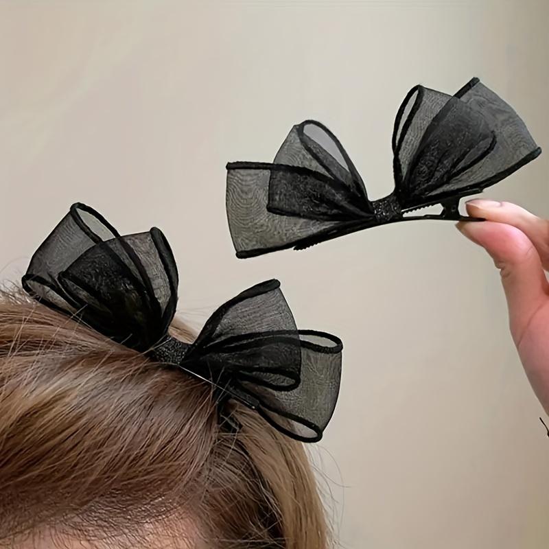 Sweet Lace Bow Hair Clip for Women and Simple Style for Side Hair, Bangs, and Braids