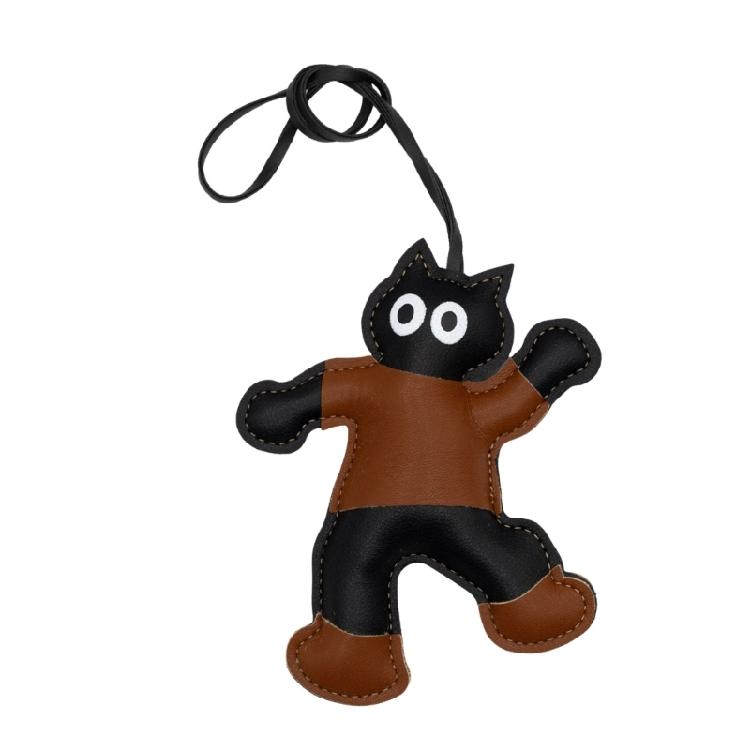 

Adorable Fat Cat PU Leather Keychain Fashionable Keyring Ornament Decoration Creative Gift for Friend And Family 1 чёрный