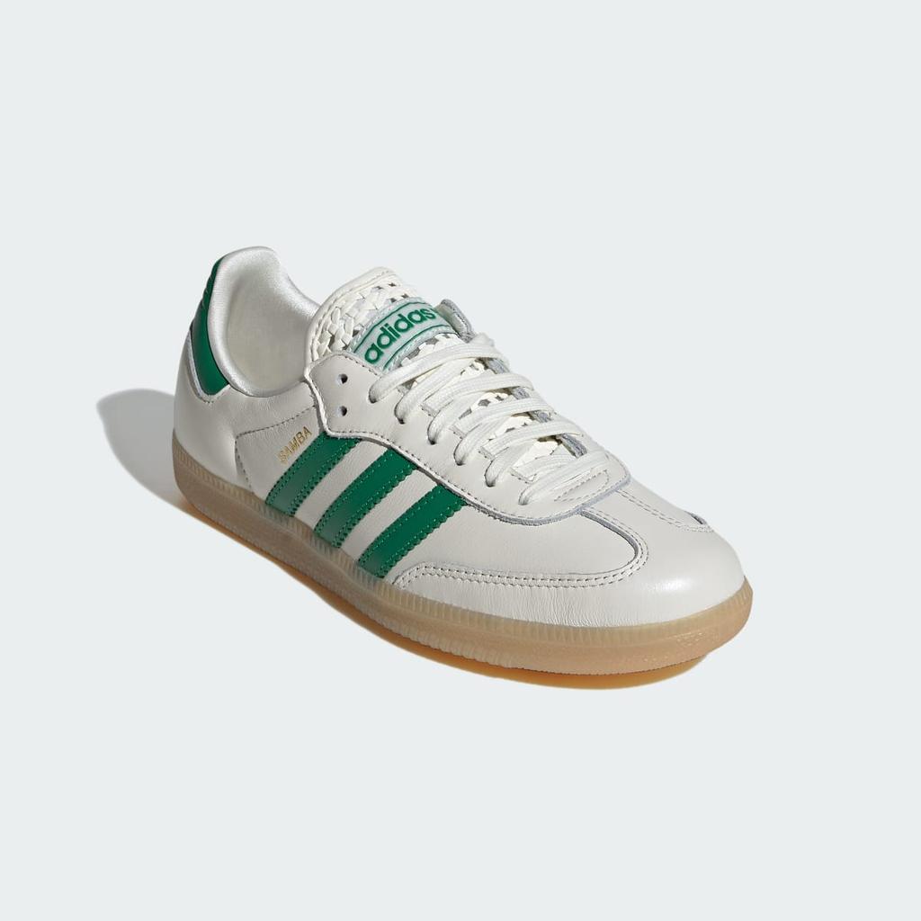 adidas SAMBA OG IH3983 Unisex Originals Sneakers Off White / Green / Gold Metallic
