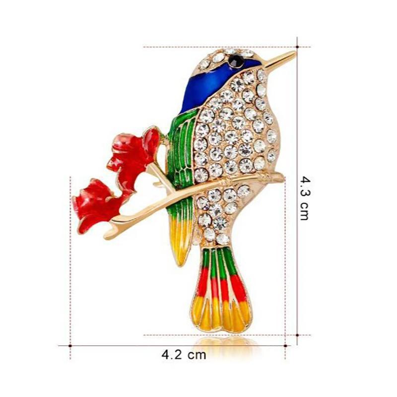 Fashion Temperament Colorful Birds Enamel Brooches Creative Cute Corsage For Women Girls Delicate Clothing Accessories Gifts