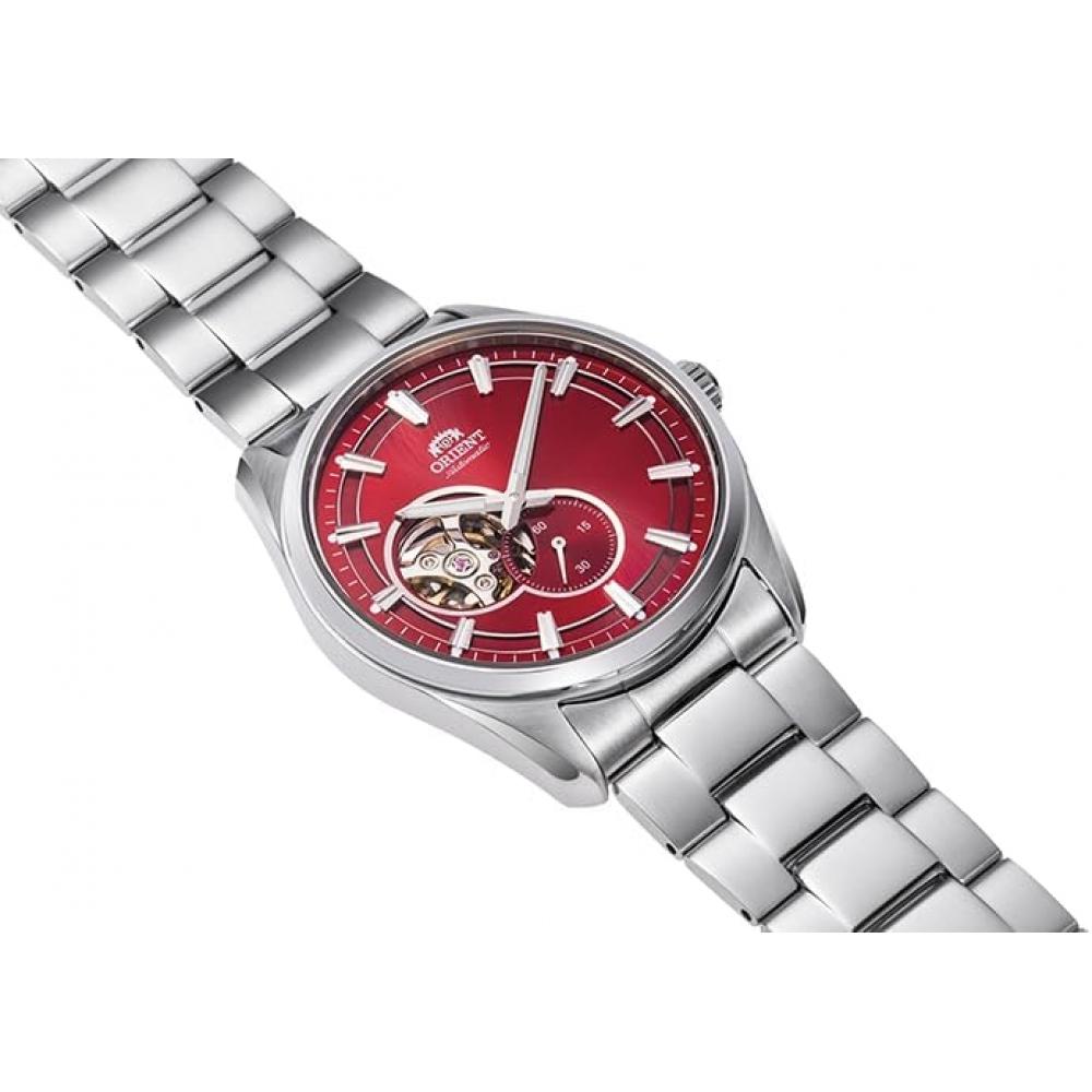 Orient Herren Automatikuhr Zeitgenössisch Halb Skelett Rot Rn Ar0010r
