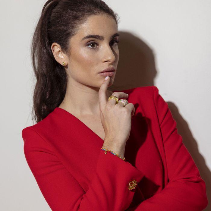 Bracelet - Luxenter - Sten - Argent 925 - Or Jaune 18K - Cristaux Multicolores