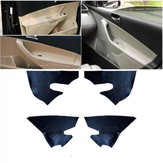 L/RHD Interior Door Panel Armrest Real Leather Cover For VW Passat B6 2006-2010