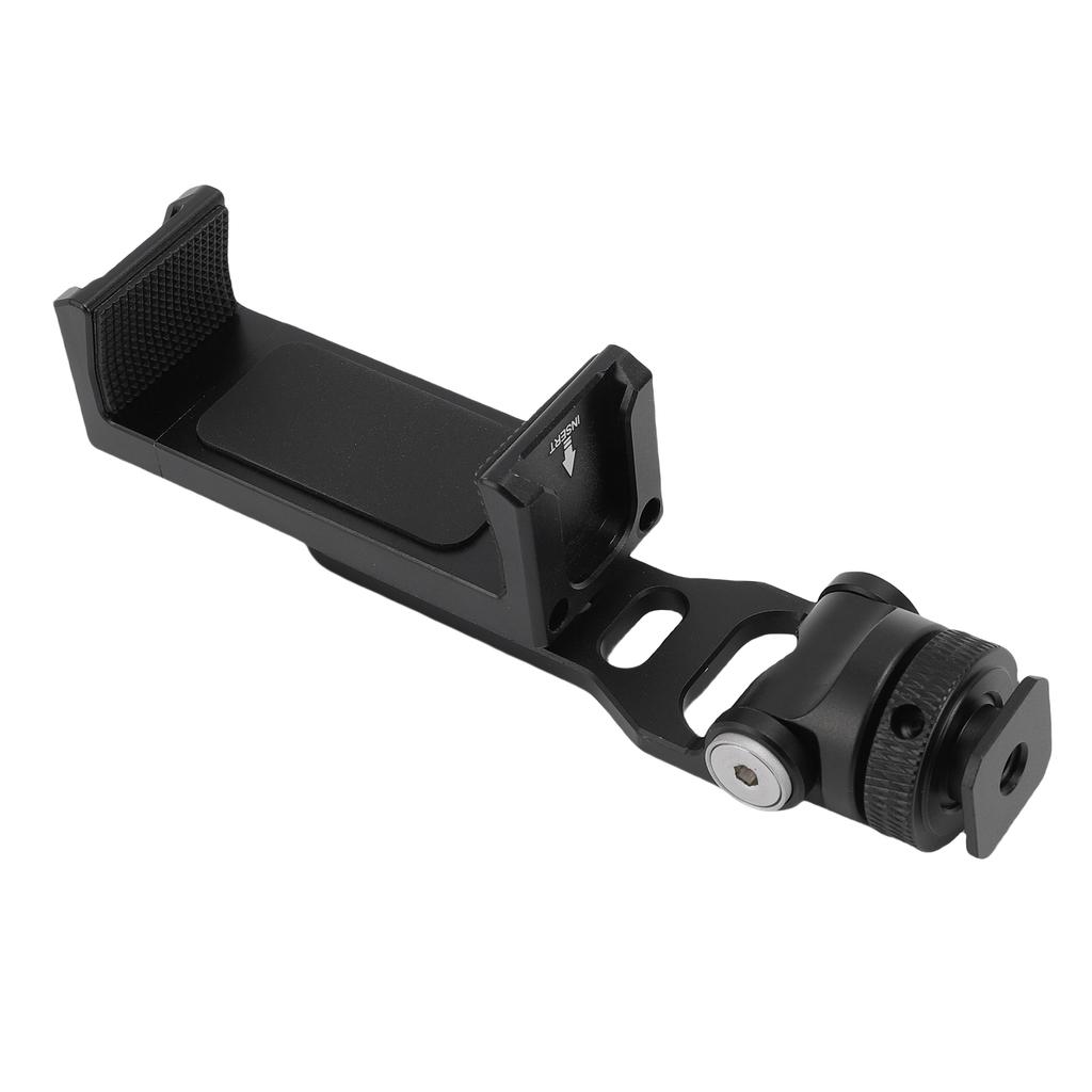 Hot Shoe Phone Mount 360 Degree Rotation Camera Tripod Phone Holder with 2 Cold Shoe and 1 4in Screw Interface