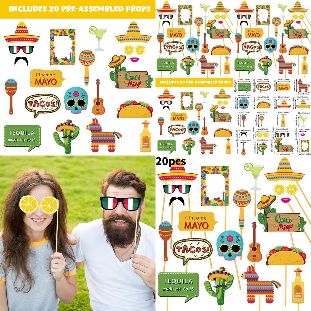 Mexican Carnival Photo Props Party Decorations With Paper Material For Festive Events