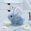 Simulated Electric Rabbit Plush Toy Long Ears Little Tie-Dyed Rabbit Doll  Holiday Gifts