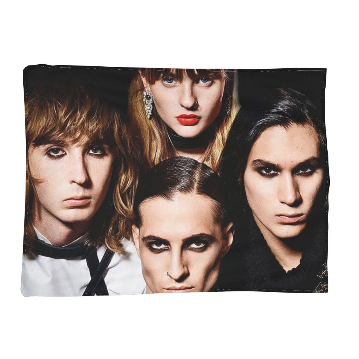 

Damiano David Maneskin Music Band Photo Travel Blanket Flannel Throw Blanket Cover for Bed Living room Picnic Travel Home Couch 80x120cm