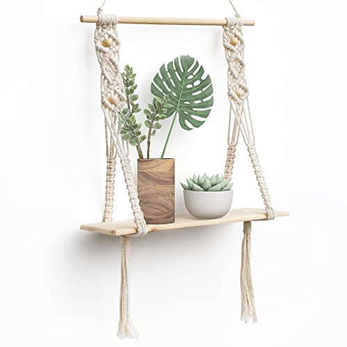 Afuly Hanging Shelf, Macrame Wall Shelf, Handmade Boho Decor, Cute Wall Rack, Home Decor, Handwoven Wall Decor, Decorative Supplies, Art, Interior, Li