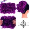 LARGE Comb Clip In Curly Hair Extension Synthetic Hair Pieces Chignon Women Updo Cover Hairpiece Extension Hair Bun