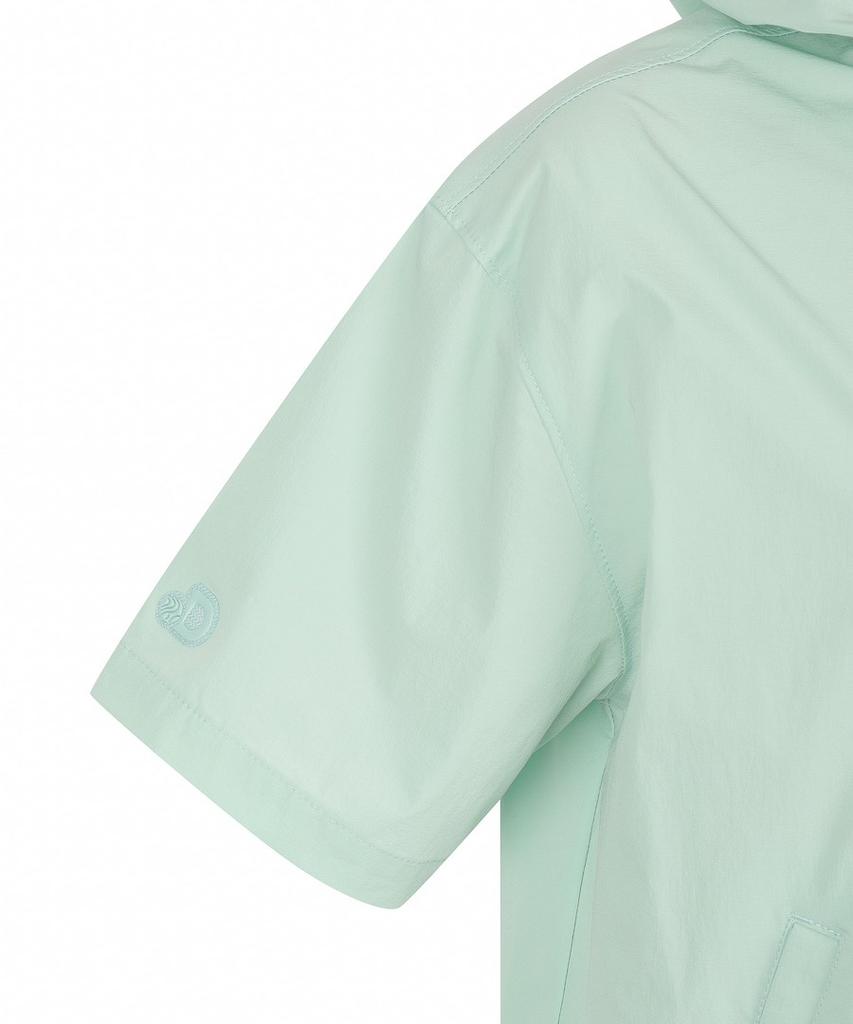 DISCOVERY EXPEDITION Women'S Freshvent Lightweight Woven Training Short Sleeve Hooded Anorak (L/Mint)