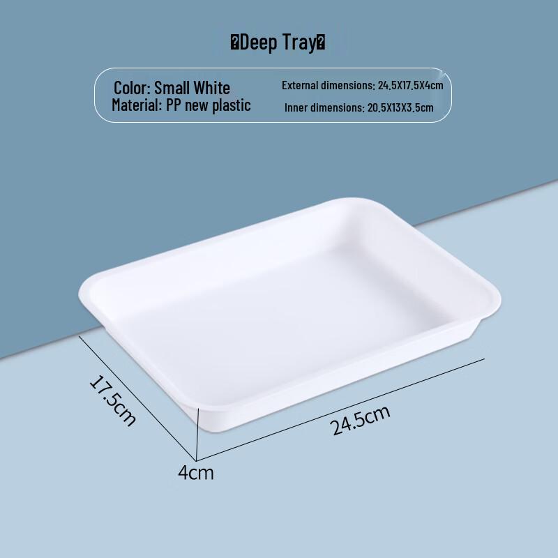 Zhishi Deep Rectangular Plastic Food Prep & Serving Tray