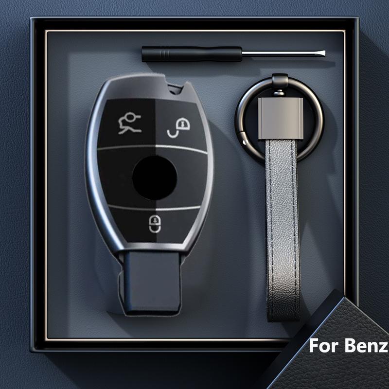 Titanium Gray Remote Car Key Case Cover for Mercedes Bnez CLA GLC GLA GLK W203 W210 W211 W204 W176 A B C R Class AMG Accessories