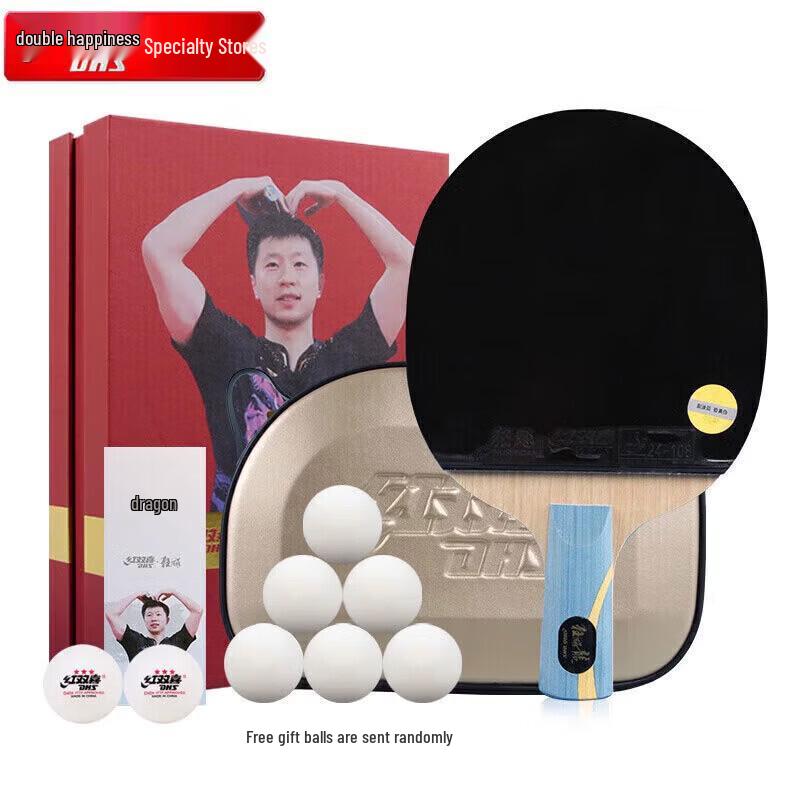 DHS Grand Slam Hurricane Ma Long Профессиональная ракетка для настольного тенниса Подарочный набор