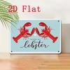 Lantern Press 12x18  Metal Sign  Youre My Lobster Blue Wall Decor with Red Lobsters Design Rustic Iron Wall Art for Home
