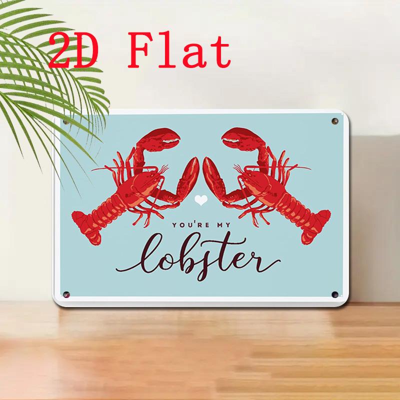 

Lantern Press 12x18 Metal Sign Youre My Lobster Blue Wall Decor with Red Lobsters Design Rustic Iron Wall Art for Home 20x30cm（7.8x11.8inch）