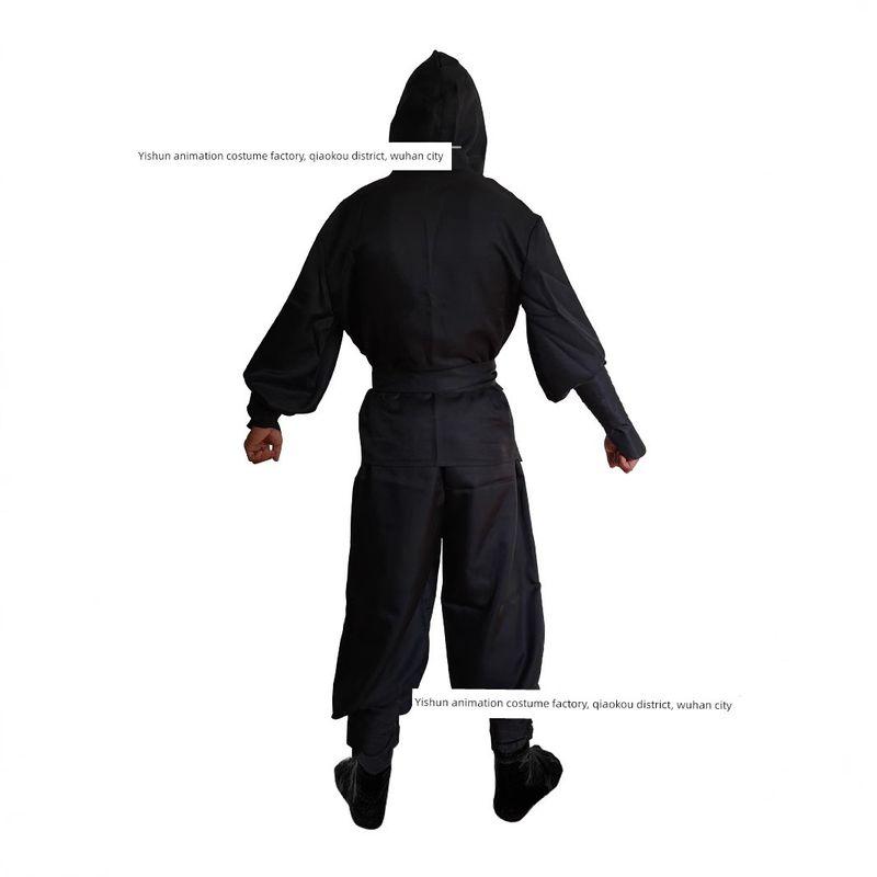 Black Ninja Costume Adult Uniform Set Japanese Samurai Role Play Halloween Costume Japanese Anime