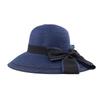 New Straw Hat Summer Adult Women Outdoor Bow Ribbon Sun Hat Outdoor Large Brim Sunscreen Girls Visor Caps