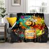 1PC Custom Name Bee Sweet Honey Jar Flannel Blanket Versatile,all-season Throw Suitable for the Living Room,bedroom,camping,travel,and Gift