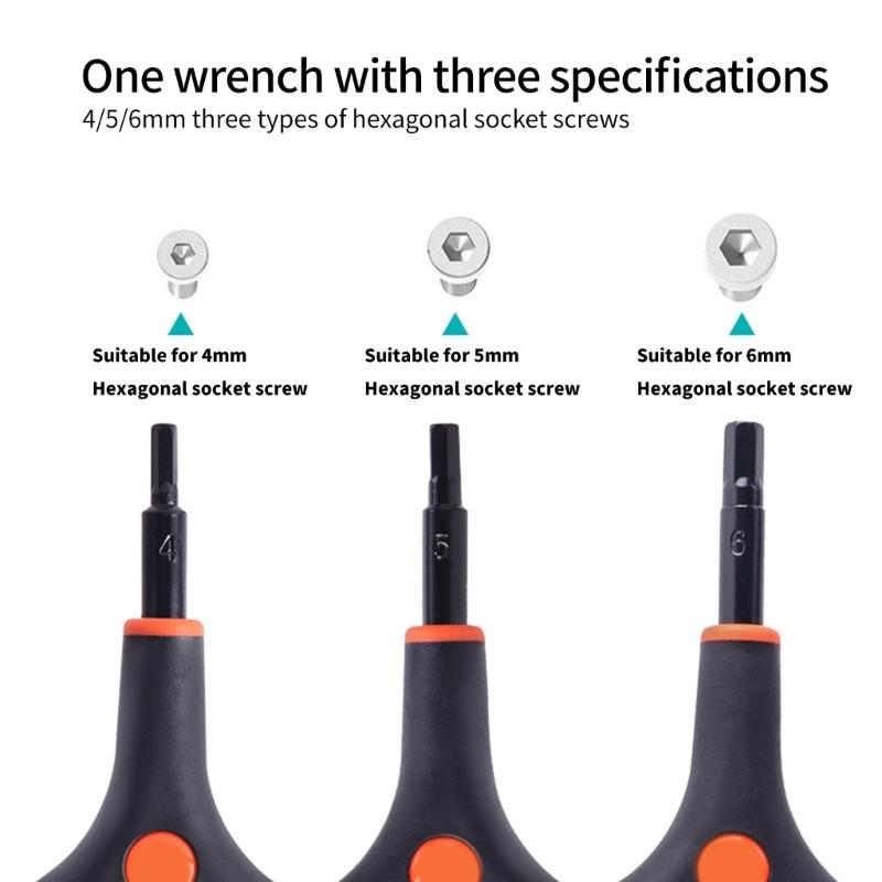 High Strength Bicycles Repair Wrench 3 Way Y Type Hexagonal Wrench Wear Resistant Inner Hexagonal Spanner Repair Tool