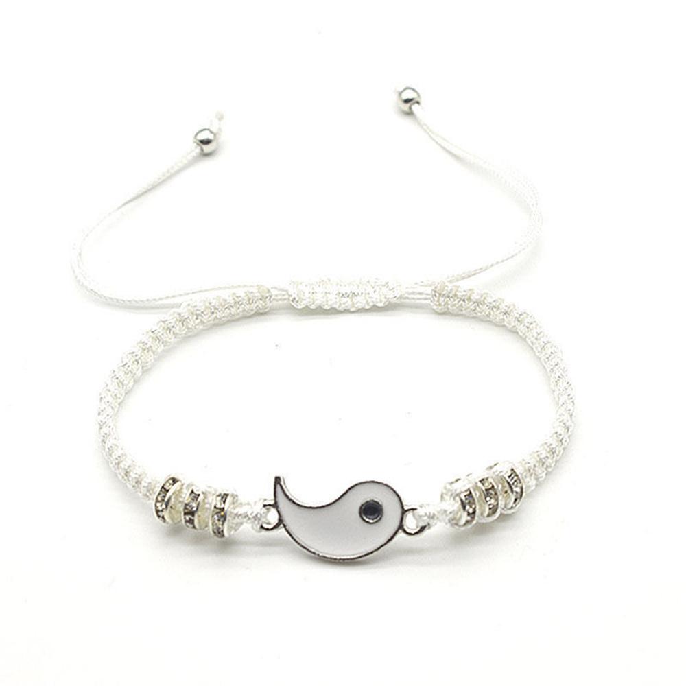 2022 New Best Friend Bracelets for 2 Matching Yin Yang Adjustable Cord Bracelet for Bff Friendship Relationship Boyfriend Girlfr