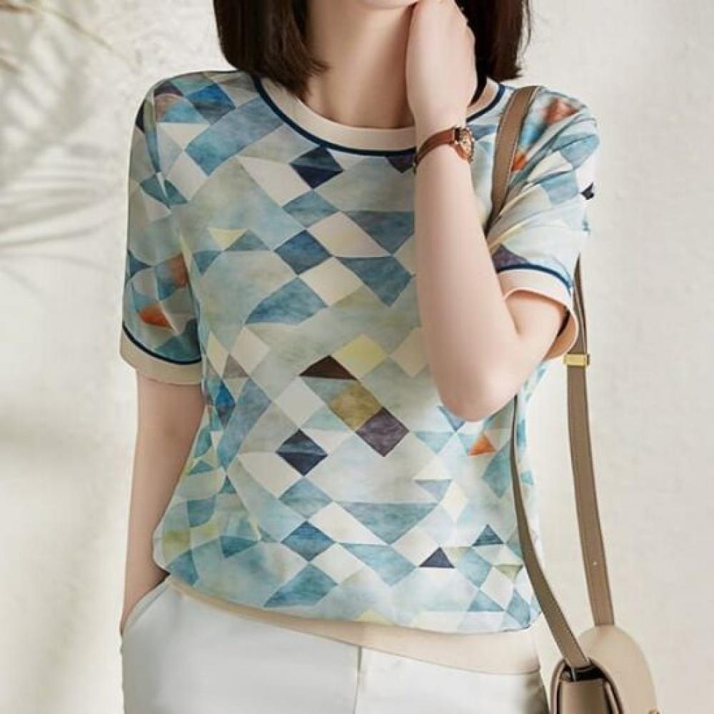 Navava Women CrysTal Touch Cool ShorT Sleeve T shirT nT2681
