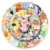 50 Hand-drawn Q Version Graffiti Animal Stickers for Bullet Journal DIY Decoration