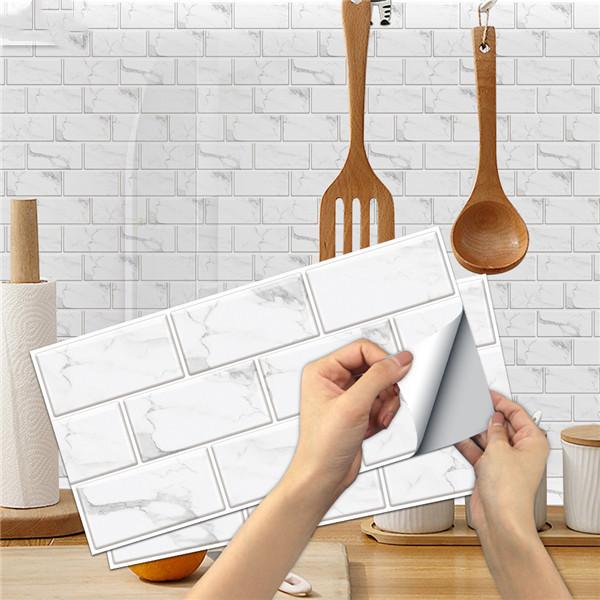 15cmX30cmX6PCS Waterproof Oilproof Wall Sticker Brick Tile Stickers