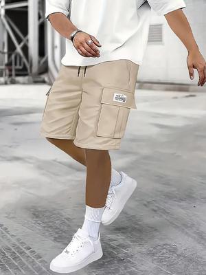 Men's European Size Summer Casual Shorts - Trendy Straight-Leg, Versatile Workwear, Solid Color Five-Point Pants