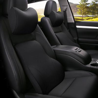 Encosto de cabeça do carro espuma memória descanso do carro travesseiro volta almofada assento automático pescoço resto cintura suporta conjunto interior do carro lombar
