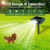 Solar Powered Soundwave Technology Animal Repellent with Motion Sensor - Outdoor Yard Deterrent for Skunks, Cats, Squirrels, Rac