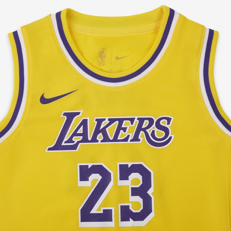 Nike Tank Top LeBron James Icon Edition 2023/24 Season, Los Angeles Lakers Amarillo Yellow Kids' HF7716-728