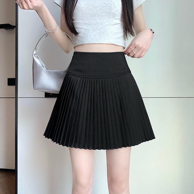 Korean Style High-Waist Pleated A-Line Mini Skirt