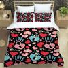 Personalized Pattern of Love,hands,eyes Bedding Set,Personalized Photos Queen Duvet Cover,Funny Comforter Sets with Pillowcase