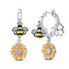 Earrings Gifts for Mom New 925 Silver Bowknot Cherry Stud Earring Butterfly Bee Drop Earring For Woman Jewelry