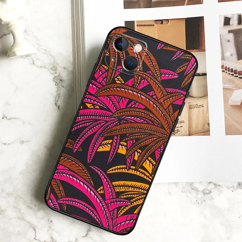 African Wax Print Design Phone Case For iPhone 17 16 15 14 12 11 13 Pro Max Plus 12 13 Mini 16e 17 Air Cover Coque