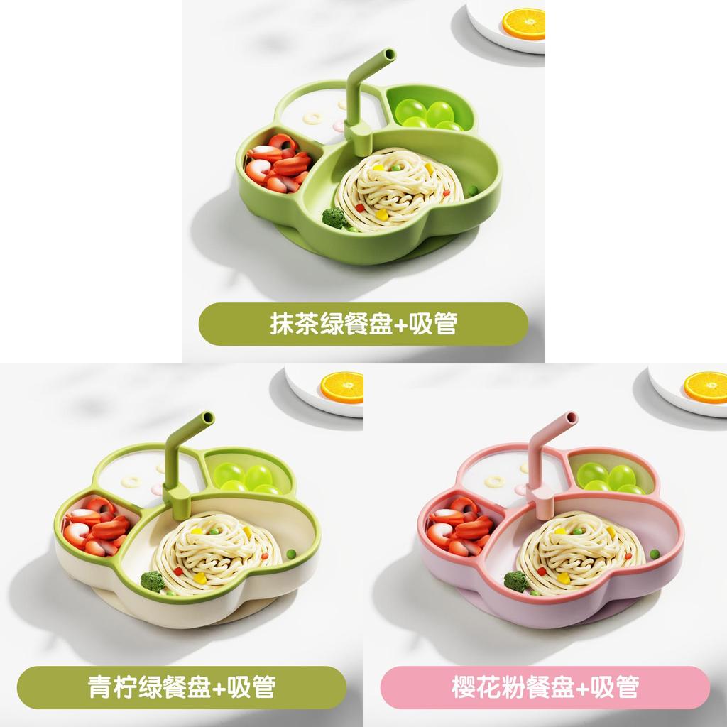 Baby Silicone Divided Cat Paw Plate With Suction For Toddlers Feeding And Training