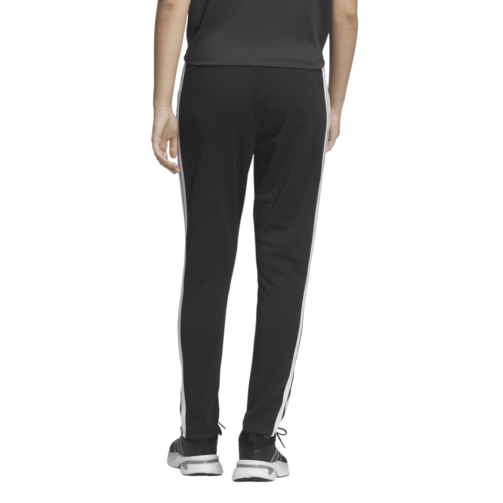 Adidas JVP36 Regular Fit Double Knit Track Size Women's 3-Stripes Pants, Black/White (JW9789), J/2XL