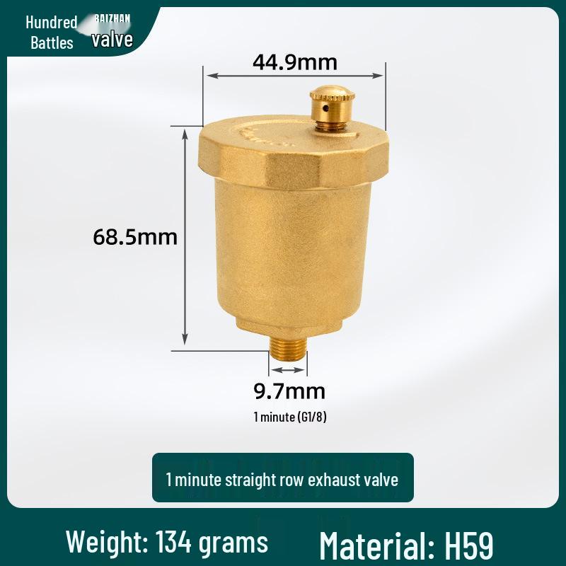 Válvula Automática de Purga de Aire de Latón para Tuberías de Agua y Sistemas HVAC - Válvula de Purga/Liberación 1/2", 3/4", 1"