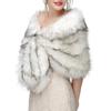 Bride Scarf For Outdoor Weddings Artificial Furs Design Lightweight Polyester Shawl Cold Weather Essential