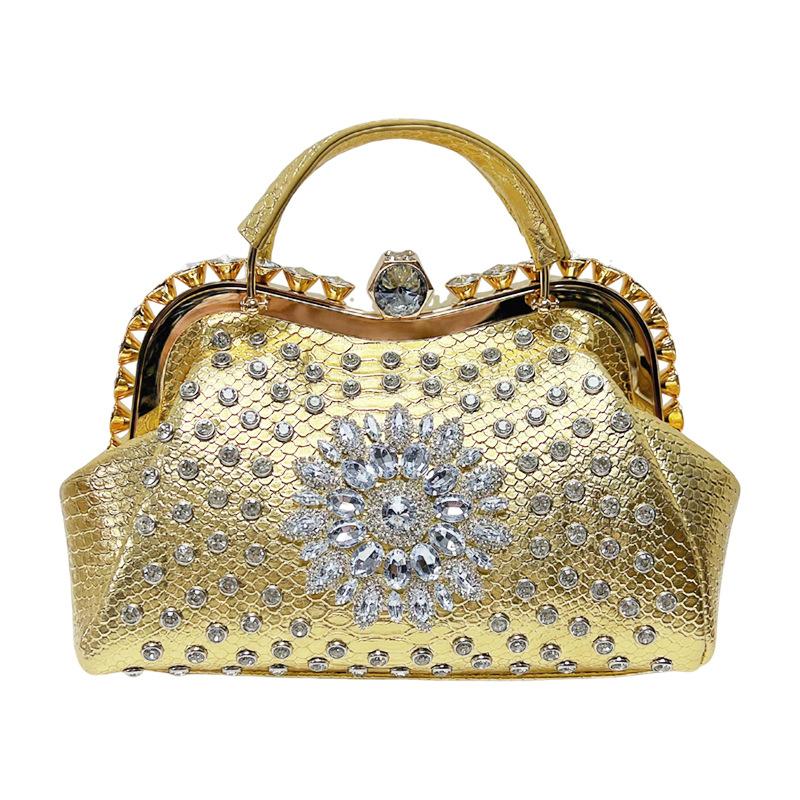 New Large Capacity Women's Handbag with Luxurious Diamond Inlay
