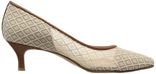 Carino CALF33016 Women's Beige Pumps, Size 23.0 cm