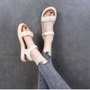 2025 New Flat-soled Sandals Women Wear Open-toed Pregnant Women's Soft-soled Shoes In Summer, Versatile, Comfortable and Non-slip Beach Shoes