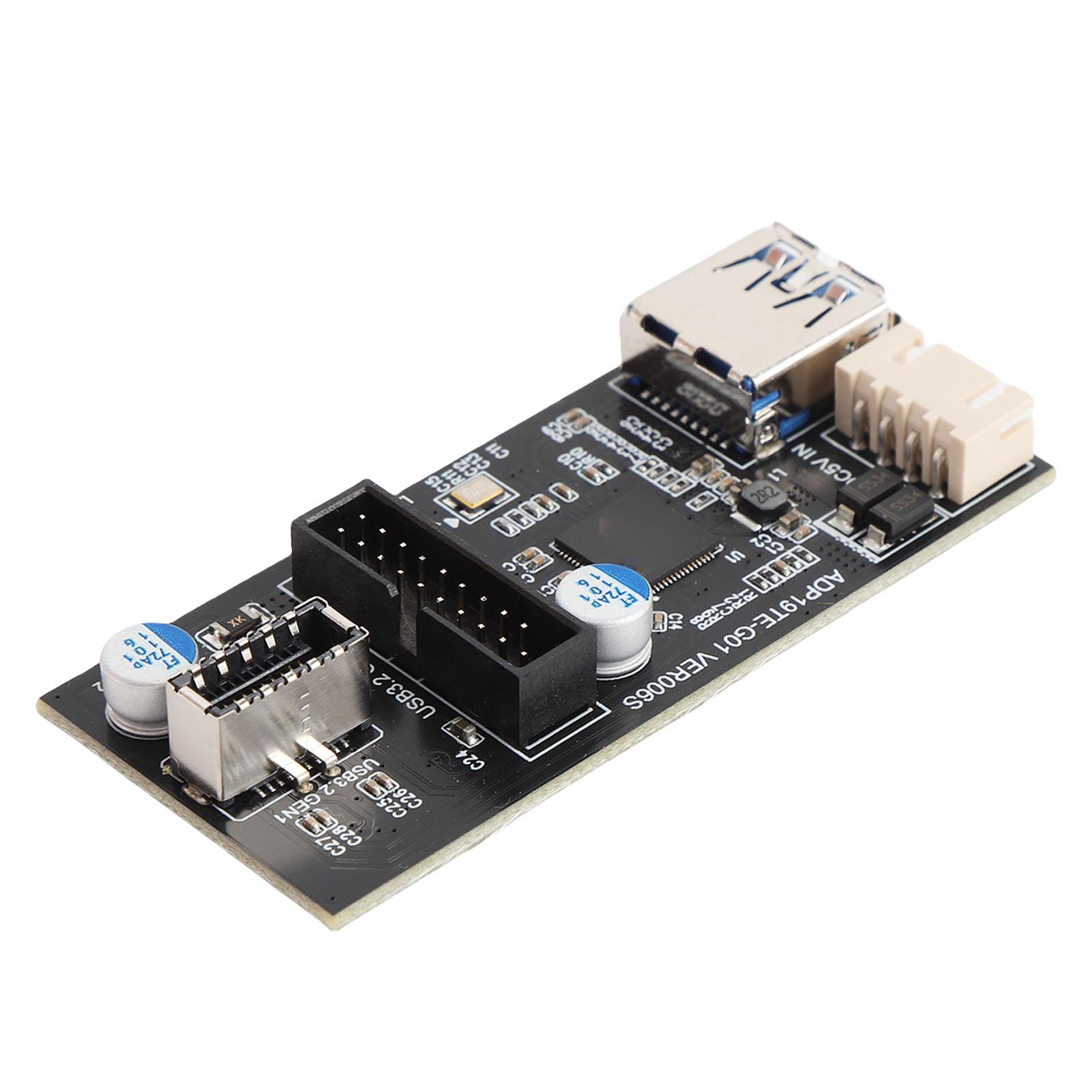 

USB3.2 GEN1 to Type E and 19PIN Adapter USB Front Panel Converter Expansion Card
