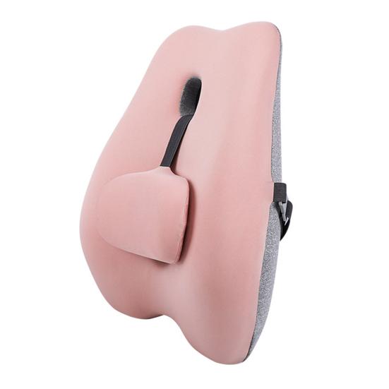 Chair Back Cushion Memory Foam Lumbar Support Cushion with Adjustable Slider Ergonomic Back Support for Office Workers Car Drivers Gamers